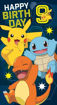 Picture of POKEMON BIRTHDAY CARD WITH AGE STICKERS